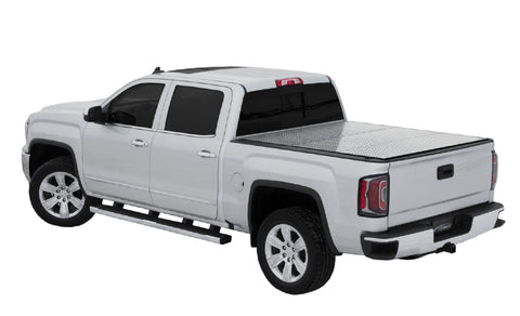 B1020099 - Lomax Folding Hard Cover - Fits 2024 Chevrolet Silverado/GMC Sierra 2500/3500HD 6' 8" Bed with or without Multifunction Tailgate