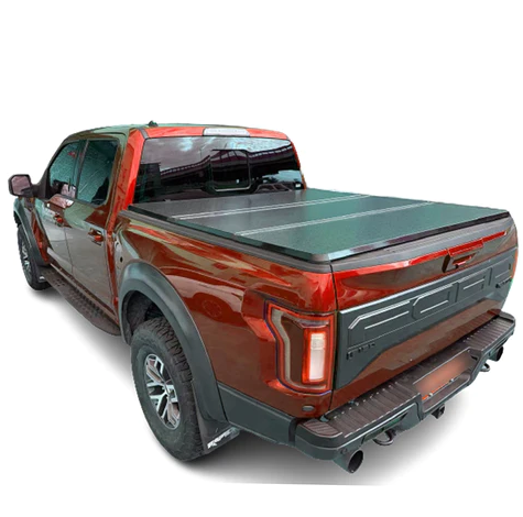 606HT3RA - Black Series Auto HT3 Hard Trifold Tonneau Cover - Fits 2009-2023 Classic & New Body Style Ram 1500 5' 7" Bed